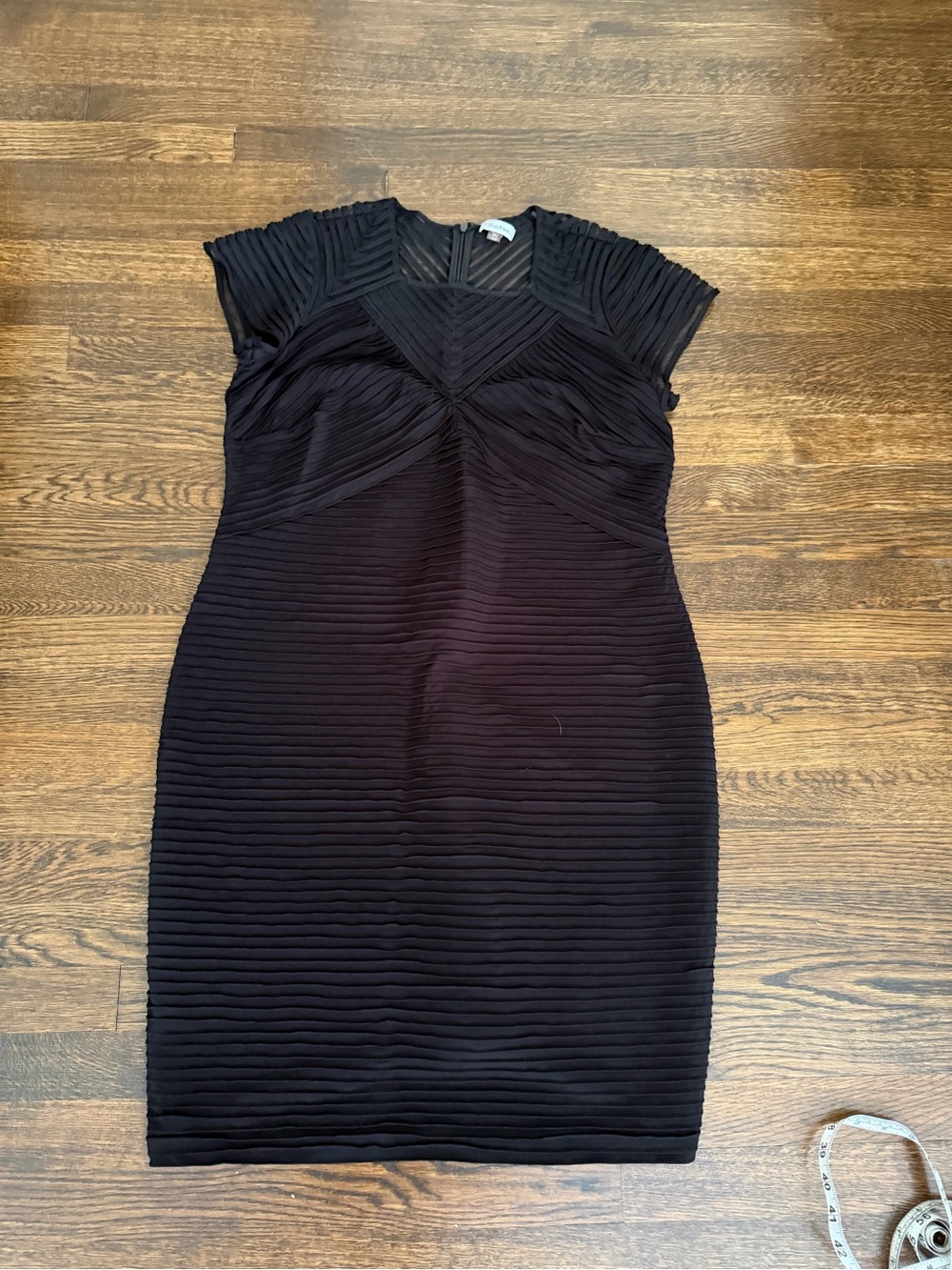 Calvin Klein Black Ribbed Sheath Dress